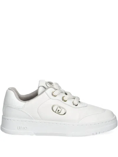 Liu •jo Logo-detail Lace-up Sneakers In White