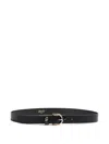 Liu •jo Logo-detail Leather Belt In Black