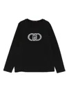 Liu •jo Logo-detail Long-sleeve T-shirt In Black