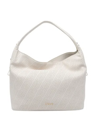 Liu •jo Logo-detail Perforated Tote Bag In White