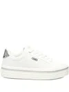 Liu •jo Logo-detail Platform Sneakers In White