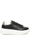 Liu •jo Logo-detail Platform Sneakers In Black