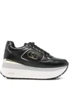 Liu •jo Logo-detail Platform Sneakers In Black