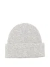 Liu •jo Logo-detail Ribbed Beanie In Gray