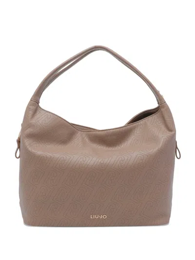 Liu •jo Logo-detail Tote Bag In Brown