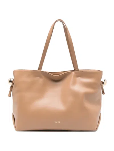 Liu •jo Logo-detail Tote Bag In Neutral