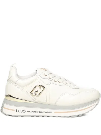 Liu •jo Logo-detail Trainers In Neutral
