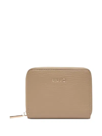 Liu •jo Logo Detail Wallet In Brown