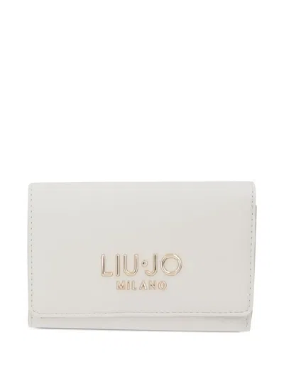 Liu •jo Logo Detail Wallet In Neutral