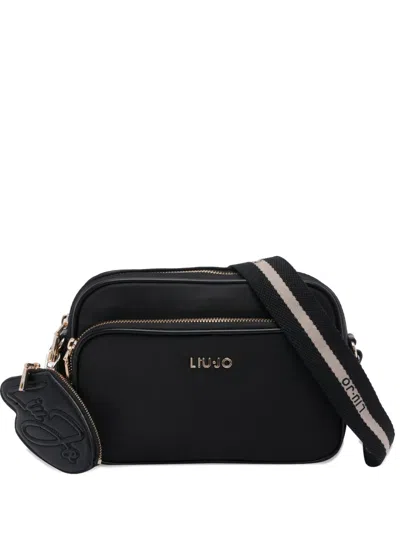 Liu •jo Logo-detail Zip-fastening Cross Body Bag In Black