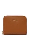 Liu •jo Logo-detail Zip-up Wallet In Metallic
