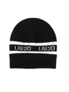 Liu •jo Logo-detailing Beanie In Black