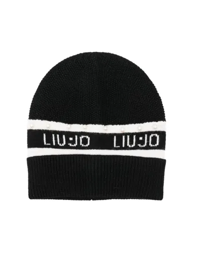 Liu •jo Logo-detailing Beanie In Black