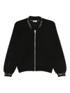 Liu •jo Logo-details Zip-up Jacket In Black