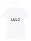 Liu •jo Logo-embellished Cotton T-shirt In White