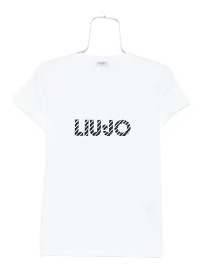 Liu •jo Logo-embellished Cotton T-shirt In White
