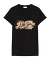 Liu •jo Liu Jo Logo Embellished Crewneck T-shirt In Black