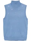 Liu •jo Logo-embellished Vest In Blue