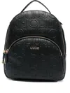 Liu •jo Logo-embossed Backpack In Black