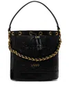 Liu •jo Logo-embossed Bucket Bag In Black