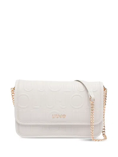 Liu •jo Logo-embossed Chain Cross Body Bag In White