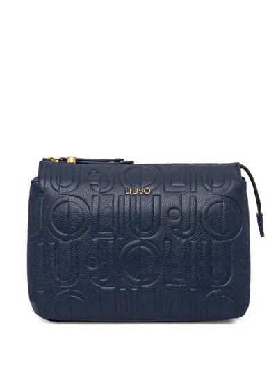 Liu •jo Logo-embossed Cross Body Bag In 蓝色