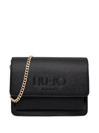 Liu •jo Logo-embossed Crossbody Bag In Black