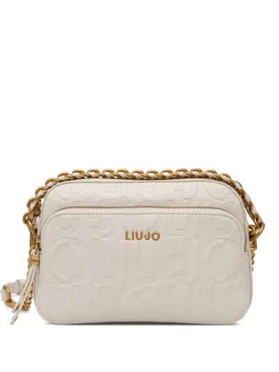 Liu •jo Logo-embossed Crossbody Bag In Neutrals