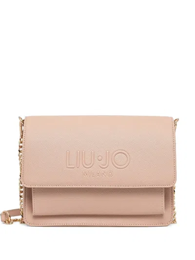 Liu •jo Logo-embossed Crossbody Bag In Neutrals