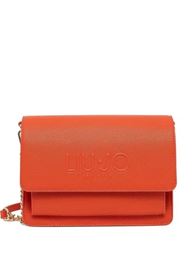 Liu •jo Logo-embossed Crossbody Bag In Orange