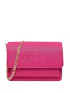 Liu •jo Logo-embossed Crossbody Bag In Rosa