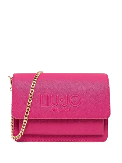 Liu •jo Logo-embossed Crossbody Bag In Rosa