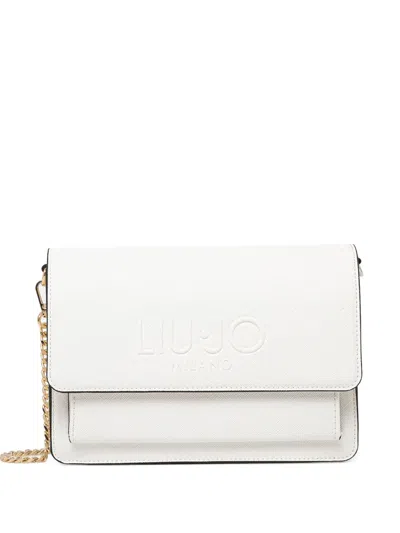 Liu •jo Logo-embossed Crossbody Bag In White