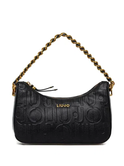 Liu •jo Logo-embossed Shoulder Bag In Black