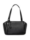 Liu •jo Logo-embossed Tote Bag In Black