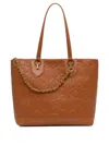 Liu •jo Logo-embossed Tote Bag In Brown
