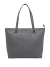Liu •jo Logo-embossed Tote Bag In Gray
