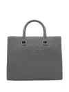 Liu •jo Logo-embossed Tote Bag In Gray