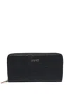Liu •jo Textured Wallet Gold-tone Hardware In Black