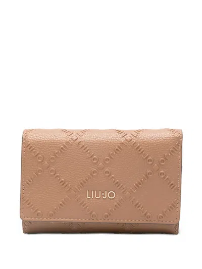 Liu •jo Logo-embossed Wallet In Brown