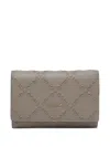 Liu •jo Logo Embossed Wallet In Gray