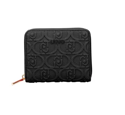 Liu •jo Liu Jo Logo Embossed Zip In Black