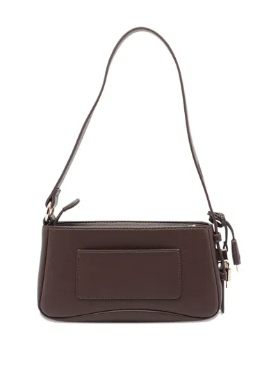 Liu •jo Logo-embossed Zip-top Shoulder Bag In Brown