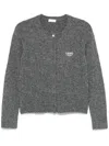 LIU •JO LOGO-EMBROIDERED CARDIGAN