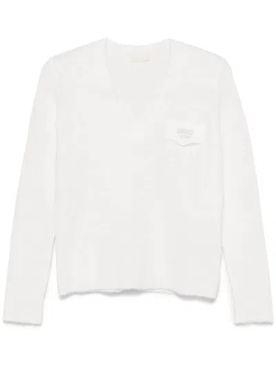 LIU •JO LOGO-EMBROIDERED SWEATER