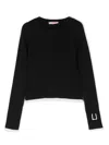 Liu •jo Logo-embroidered Sweater In Black