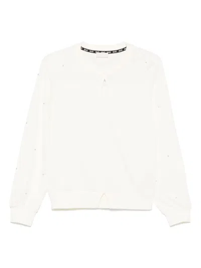 Liu •jo Logo-embroidered Sweatshirt In White