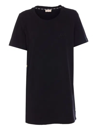 LIU •JO LOGO-EMBROIDERED T-SHIRT