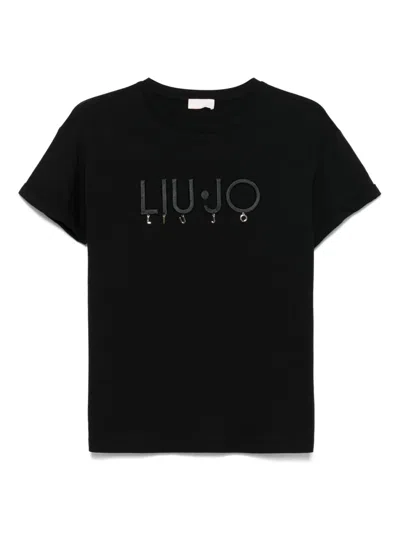 LIU •JO LOGO-EMBROIDERED T-SHIRT