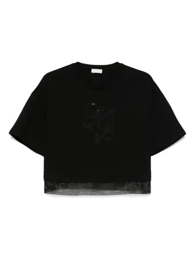LIU •JO LOGO-EMBROIDERED T-SHIRT